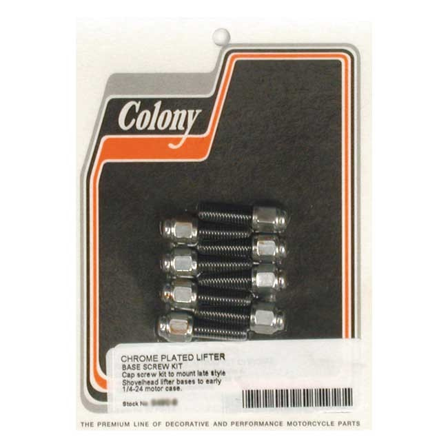 Colony, Tappet Block Mount Kit. Cap Style, Chrome 36-E76 B.T. . With L