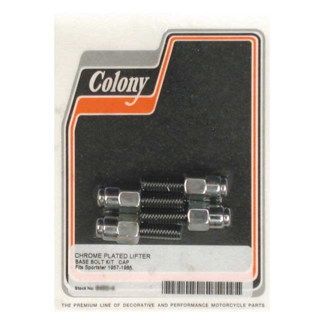 Colony, Tappet Block Mount Kit. Cap Style, Chrome 57-85 Xl