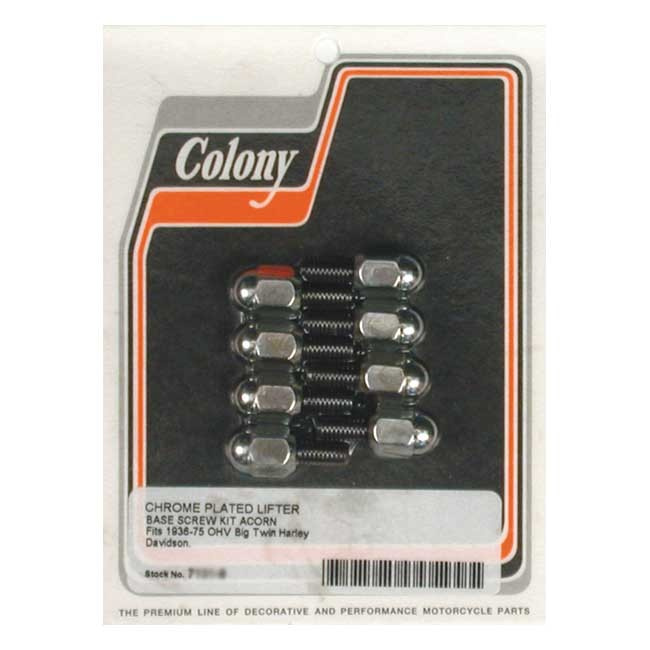 Colony, Tappet Block Mount Kit. Acorn, Chrome 36-E76 B.T. (Excl. Flath