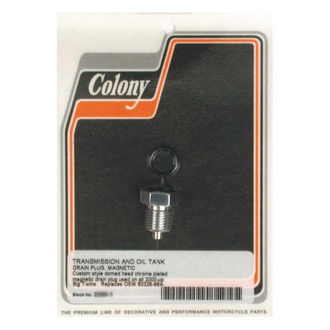 Colony, Oil Drain Plug. Magnetic Oil Tank: 00-17 Softail(1).   Transmi