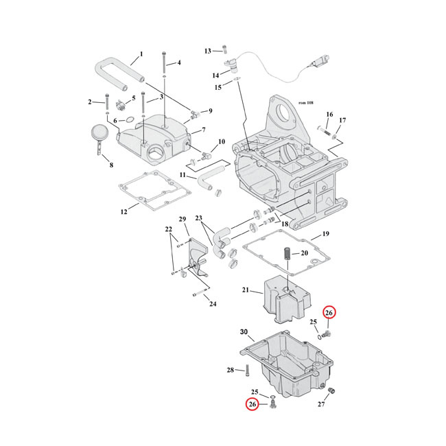 Colony Oil Drain Plug, Magnetic Oil Tank: 00-17 Softail(1).   Tranmiss