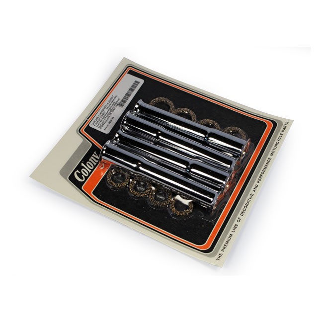 Colony, 48-E79 Lower Pushrod Cover Kit. Chrome 48-65 Panhead, 66-E79 S