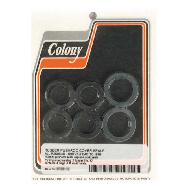 Colony, 48-E79 B.T. Pushrod Cover Seal Kit 48-65 Panhead, 66-E79 Shove