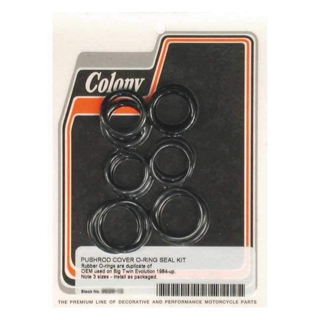 Colony, 84-99 Pushrod Cover Seal Kit 84-99 B.T. (Excl. Twin Cam), 86-9