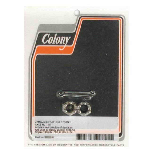 Colony Axle Nut Kit. Front 29-36 45