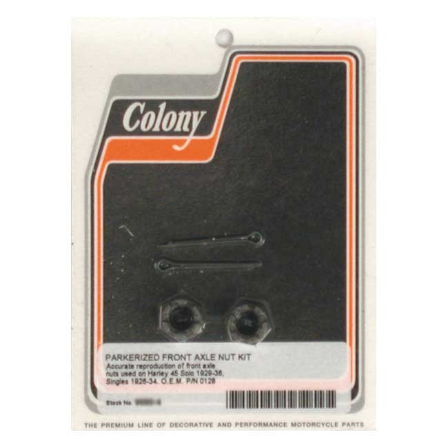 Colony Axle Nut Kit. Front 29-36 45