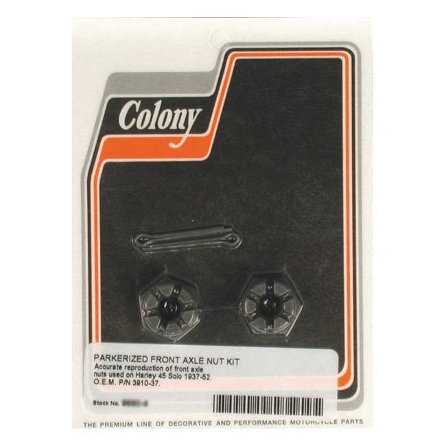 Colony Axle Nut Kit. Front 37-52 45