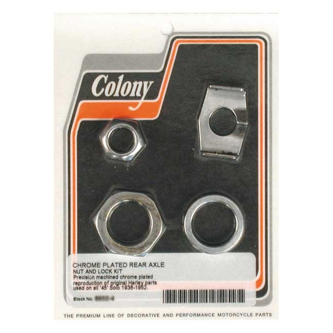 Colony Rear Axle Nut & Lock Kit 36-52 45