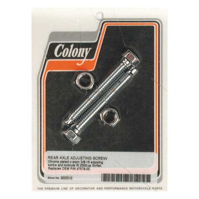 Colony Axle Adjuster Kit, Domed Hex 00-07 Softail