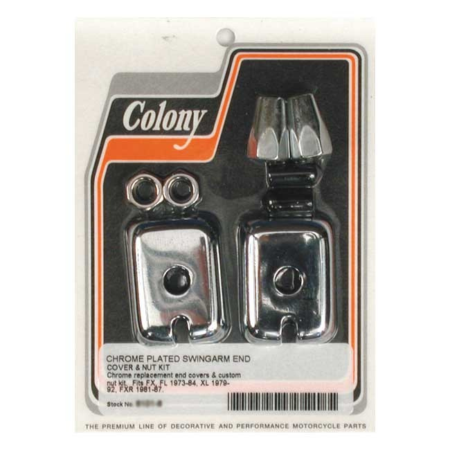 Colony Swingarm End Cap & Nut Kit 73-86 4-Sp B.T., 79-96 Xl