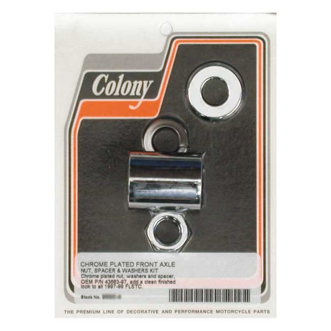 Colony Axle Spacer Kit Front, Smooth 97-99 Flstc