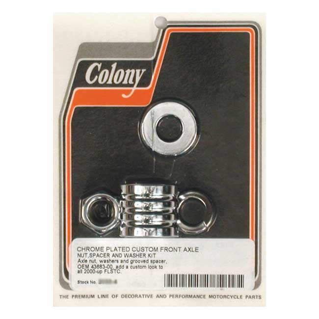 Colony Axle Spacer Kit Front, Grooved 00-06 Flstc