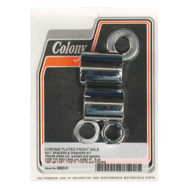 Colony Axle Spacer Kit Front, Smooth 97-99 Fxst/C/B, 97-99 Fxdwg