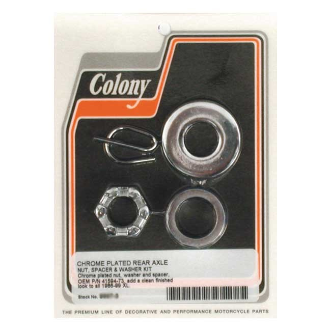 Colony Axle Spacer Kit Rear, Smooth 86-99 Xl