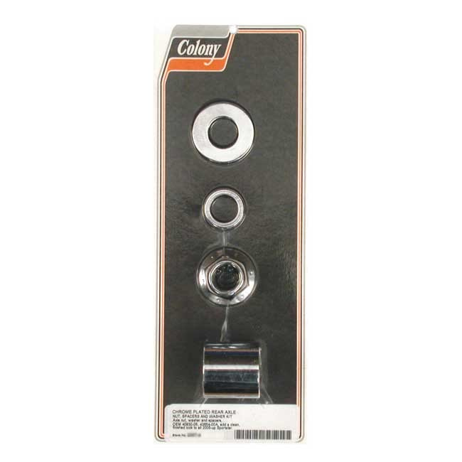 Colony Axle Spacer Kit Rear, Smooth 05-06 Xl