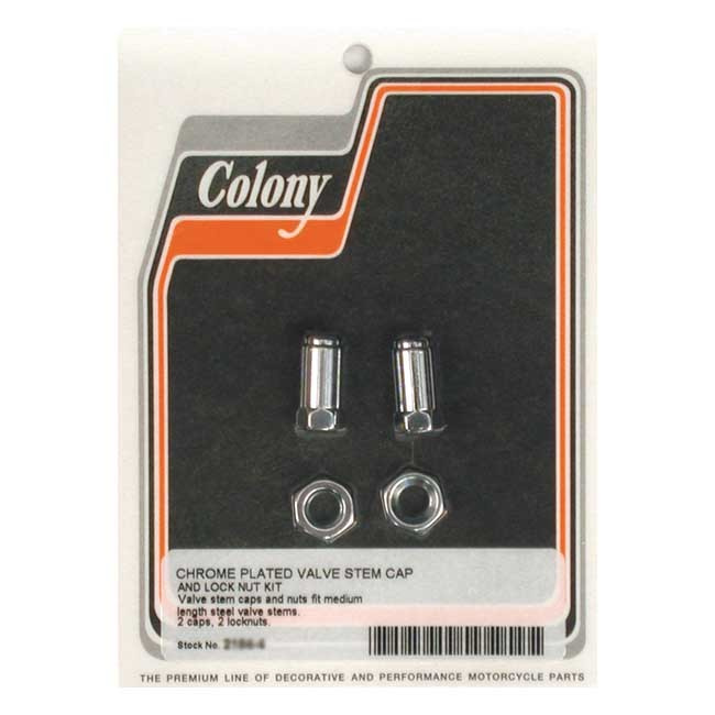 Colony Valve Stem Caps. Medium Length Multifit