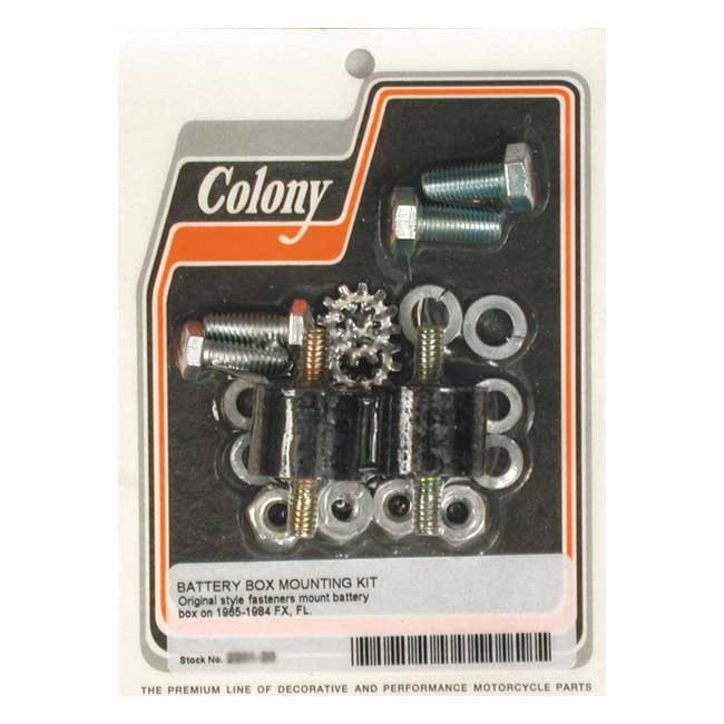 Colony, Battery Box Mount Kit 65-84 B.T., 67-68 Xl