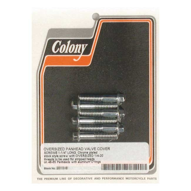 Colony, Oversized Panhead Rocker Cover Screw Set 48-65 Panhead