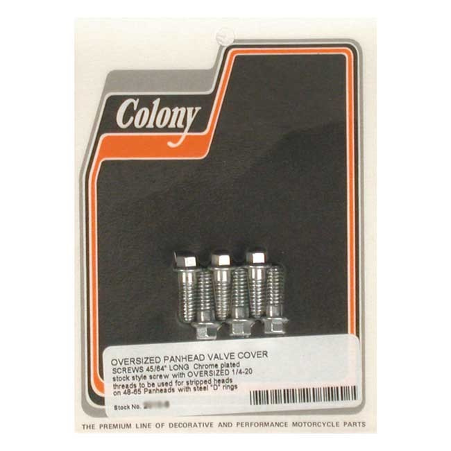 Colony, Oversized Panhead Rocker Cover Screw Set 48-65 Panhead