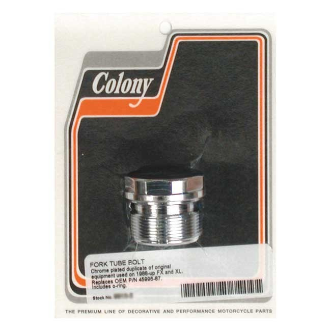 Colony, Fork Tube Cap Bolts 87-94Fxr, 91-05Dyna (Excl. Fxdwg), 88-15Xl
