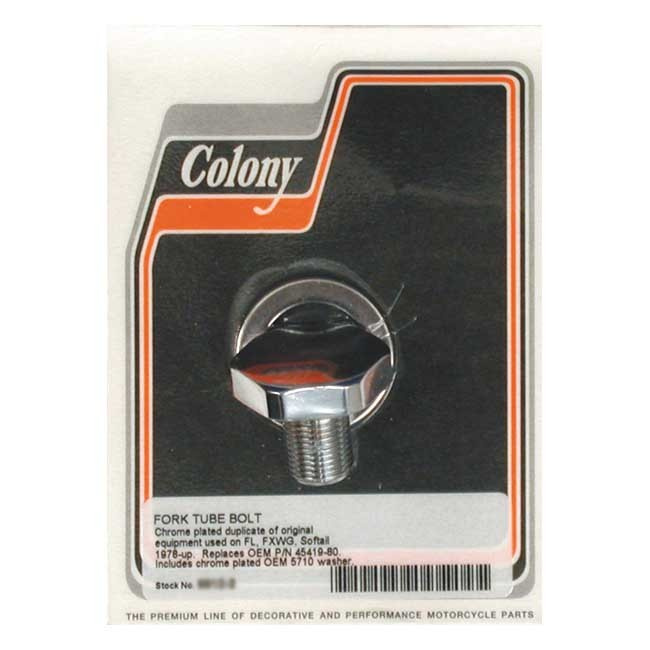 Colony, Fork Tube Cap Bolts L77-84Fl, 80-86Fxwg, 80-83 And 00-13Tourin