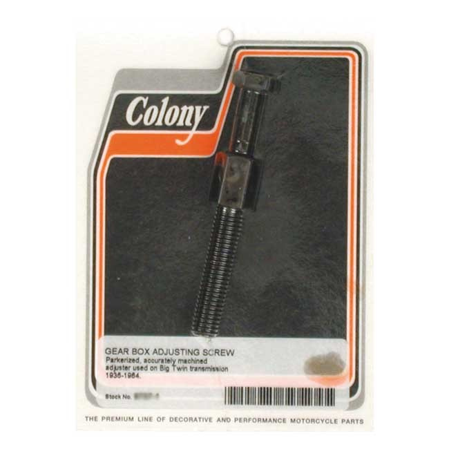 Colony, Transmission Adjuster Bolt. Black Parkerized 36-64 All B.T.