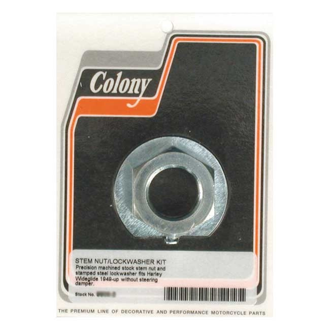 Colony Fork Stem Nut & Washer Kit 49-84 Fl, 80-86 Fxwg, 84-15 Fxst (Ex