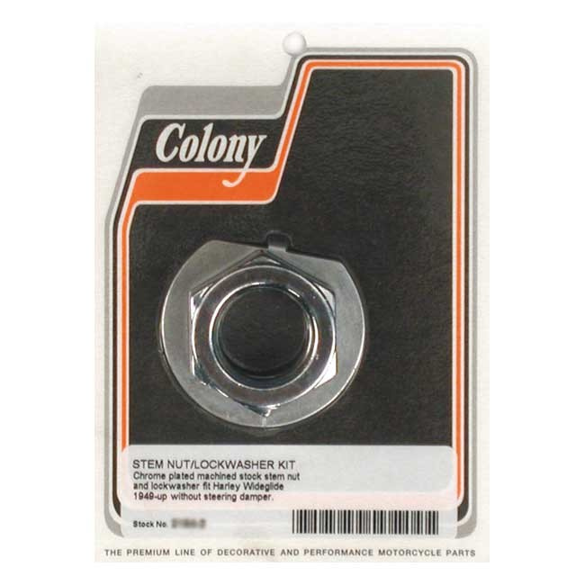 Colony Fork Stem Nut & Washer Kit 49-84 Fl, 80-86 Fxwg, 84-15 Fxst (Ex