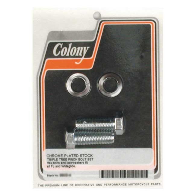 Colony Triple Tree Pinch Bolt Set Fl & Wide Glide Models