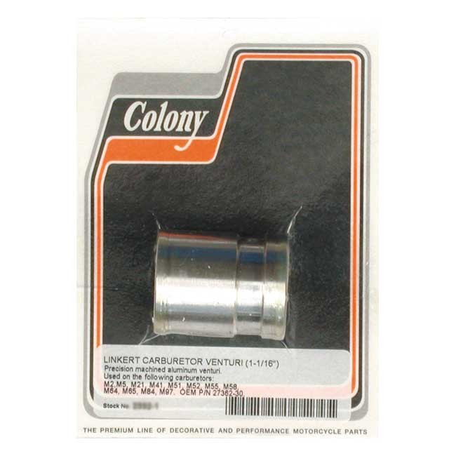 Colony Venturi For Linkert Carb M2/5/21/51/52/55/58/64/65/84/97, Wld A
