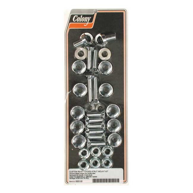 Colony, Fender Strut Mount Kit. Chrome 86-99 5-Speed Softail Heritage