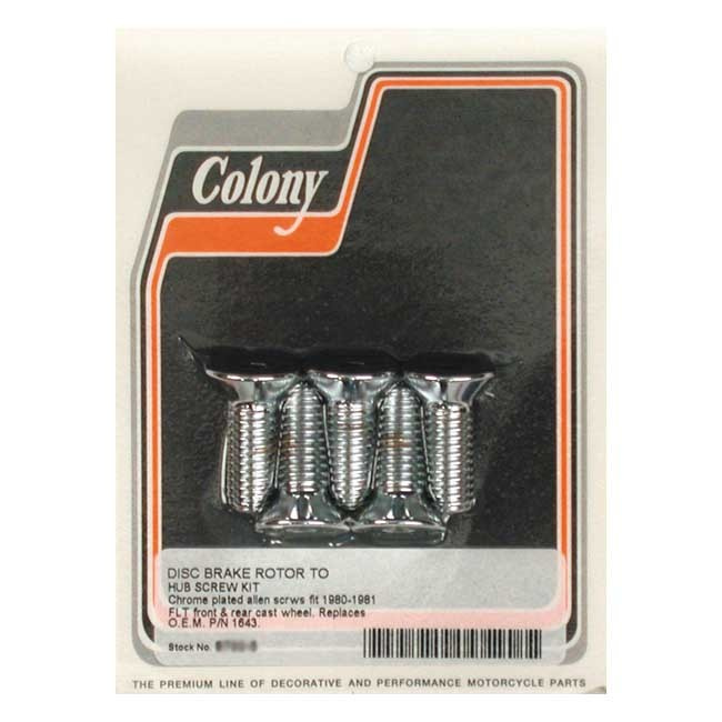Colony, Front/Rear Brake Rotor Bolt Kit 80-81 Flt