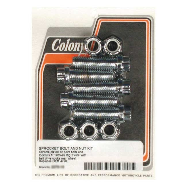 Colony Sprocket Bolt & Nut Kit 85-92 B.T.