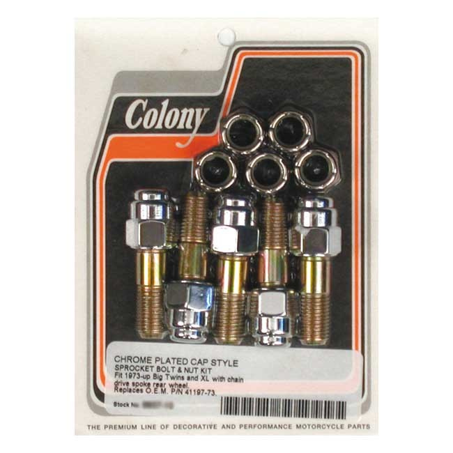 Colony Sprocket Bolt & Nut Kit 73-84 B.T., 79-90 Xl