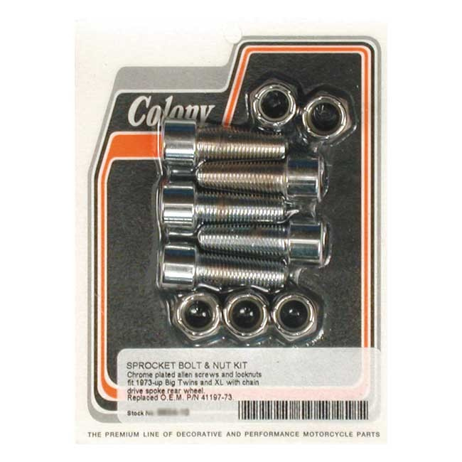 Colony Sprocket Bolt & Nut Kit 73-84 B.T., 79-90 Xl