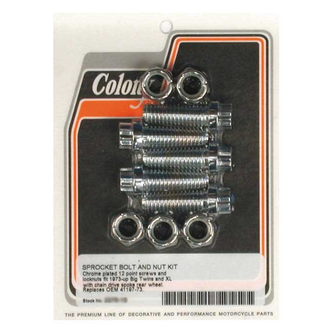 Colony Sprocket Bolt & Nut Kit 73-84 B.T., 79-90 Xl