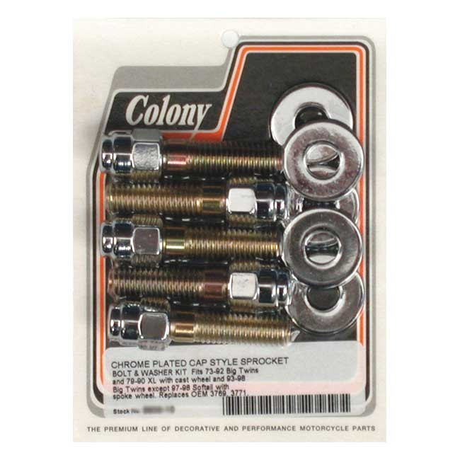 Colony Sprocket Bolt Kit 73-92 B.T., 79-90 Xl(Cast Wheel, Chain & Belt