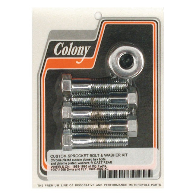 Colony, 7/16 Sprocket Bolt Kit Cast Rear Wheels: 93-96 All B.T., 97-98