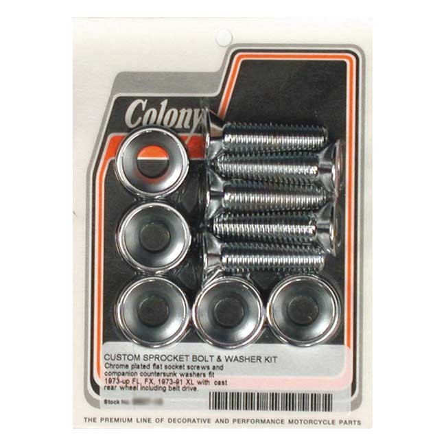 Colony Sprocket Bolt Kit 73-92 B.T., 79-90 Xl(Cast Wheel, Chain & Belt