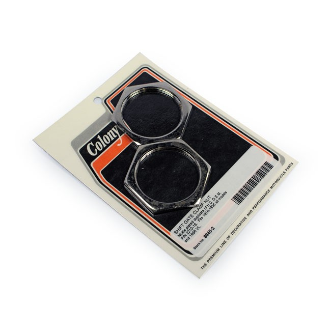 Colony, Shifter Gate Clamp Nuts. Nickel 1916-35 All H-D, 1936 Vl