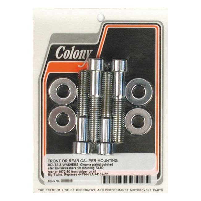 Colony, Banana Caliper Bolt Kit Front: 73 Xl, Fx, 72-84 Fl .  Rear: 73