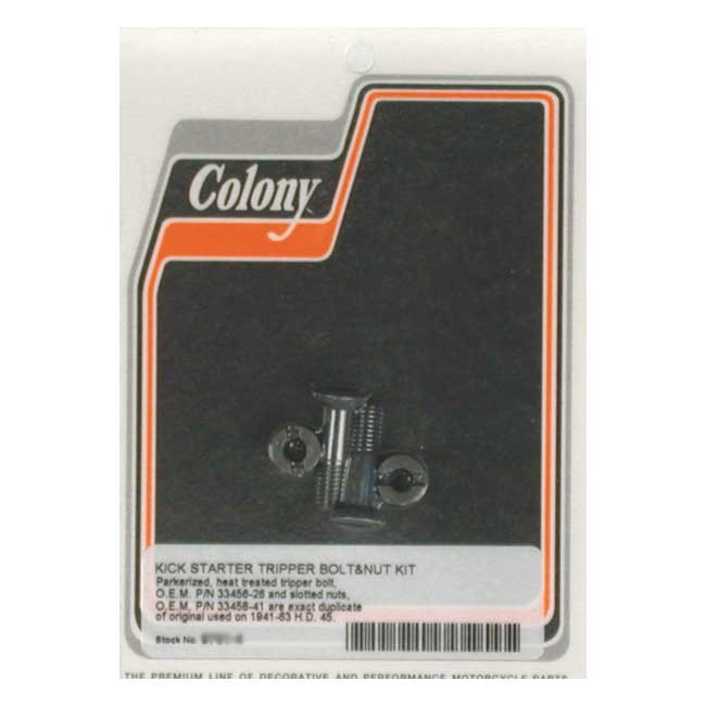 Colony, Kickstart Tripper Bolt & Nut Kit. Black 41-63 45