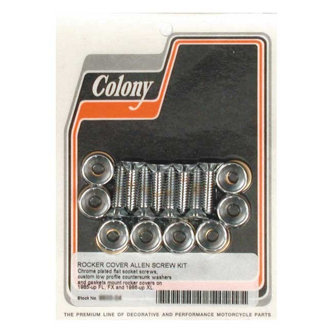Colony, Evo Countersunk Rocker Cover Screw Kit 84-99 Evo B.T., 86-21 X
