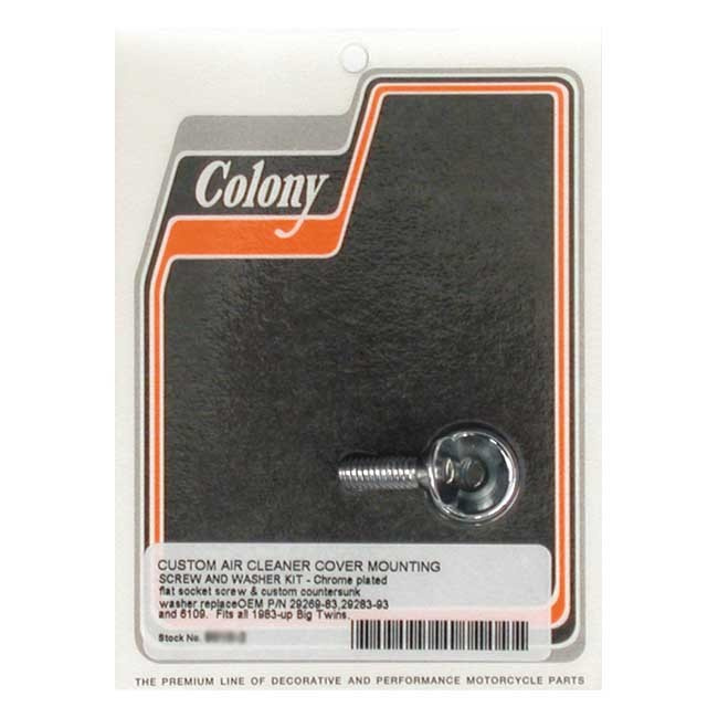 Colony Air Cleaner Cover Mount Bolt 84-99Evo B.T., 99-17Twin Cam, 17-2