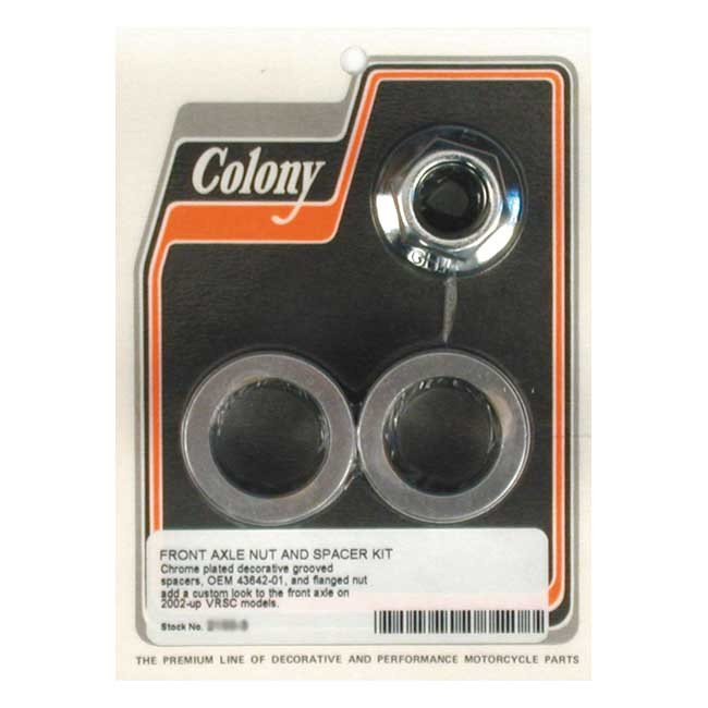 Colony V-Rod Axle Nut & Spacer Kit 02-07 Vrsca