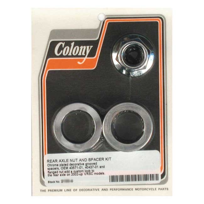 Colony V-Rod Axle Nut & Spacer Kit 02-07 Vrsca