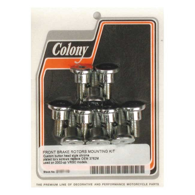 Colony, Front Brake Rotor Bolt Kit 02-17 Vrsc V-Rod (Excl. Vrscaw, Vrs