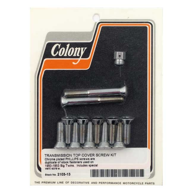 Colony Transm Top Cover Screw Kit 50-53 B.T.