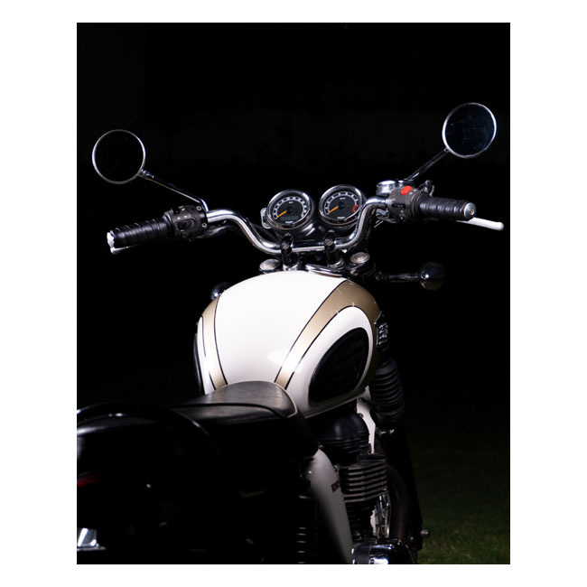 Trip Machine, Leather Handlebar Grip Wraps. Black Universal Handlebar