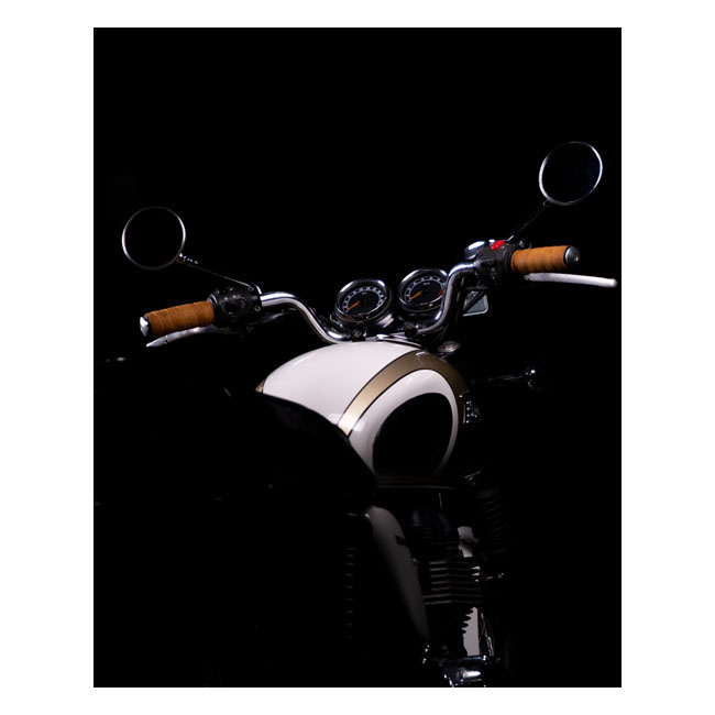 Trip Machine, Leather Handlebar Grip Wraps. Tan Universal Handlebar Gr